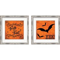 Framed 'Orange Halloween 2 Piece Framed Art Print Set' border=