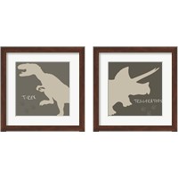 Framed 'Dino 2 Piece Framed Art Print Set' border=