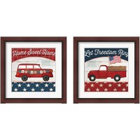 Framed 'Americana 2 Piece Framed Art Print Set' border=