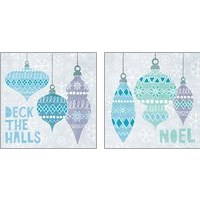 Framed 'Deck The Halls 2 Piece Art Print Set' border=