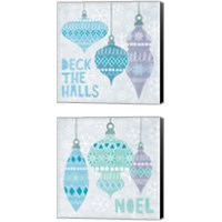 Framed 'Deck The Halls 2 Piece Canvas Print Set' border=