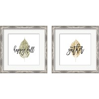 Framed 'Harvest Sentiments Sign 2 Piece Framed Art Print Set' border=