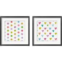 Framed 'Unicorn Magic Pattern 2 Piece Framed Art Print Set' border=