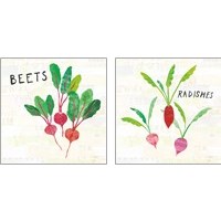 Framed 'Kitchen Garden Cream 2 Piece Art Print Set' border=