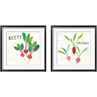 Framed 'Kitchen Garden Cream 2 Piece Framed Art Print Set' border=