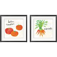 Framed 'Kitchen Garden Cream 2 Piece Framed Art Print Set' border=