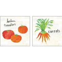 Framed 'Kitchen Garden Cream 2 Piece Art Print Set' border=