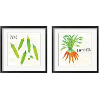 Framed 'Kitchen Garden Cream 2 Piece Framed Art Print Set' border=