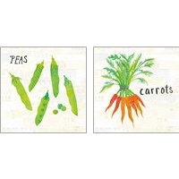 Framed 'Kitchen Garden Cream 2 Piece Art Print Set' border=