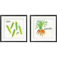 Framed 'Kitchen Garden Cream 2 Piece Framed Art Print Set' border=