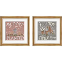 Framed 'Blooming Garden 2 Piece Framed Art Print Set' border=