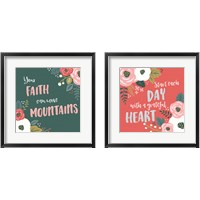 Framed 'Wildflower Daydreams 2 Piece Framed Art Print Set' border=