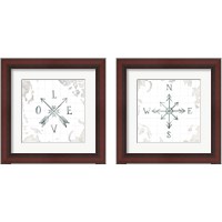 Framed 'Watercolor Wanderlust Adventure 2 Piece Framed Art Print Set' border=