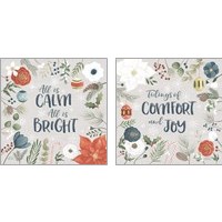 Framed 'Holiday Garden 2 Piece Art Print Set' border=