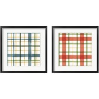 Framed 'Holiday Garden Pattern 2 Piece Framed Art Print Set' border=