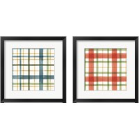 Framed 'Holiday Garden Pattern 2 Piece Framed Art Print Set' border=