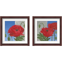 Framed 'More Poppies 2 Piece Framed Art Print Set' border=