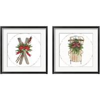 Framed 'Holiday Sports 2 Piece Framed Art Print Set' border=