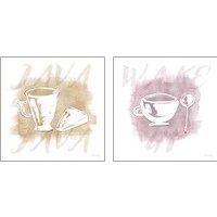 Framed 'Jazzy Java 2 Piece Art Print Set' border=