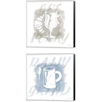 Framed 'Jazzy Java 2 Piece Canvas Print Set' border=