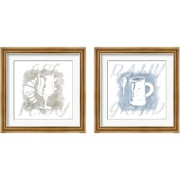 Framed 'Jazzy Java 2 Piece Framed Art Print Set' border=