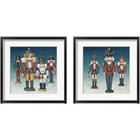 Framed 'Nutcrackers Snow 2 Piece Framed Art Print Set' border=