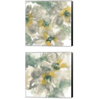 Framed 'Silver Quince on White 2 Piece Canvas Print Set' border=