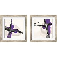 Framed 'Creamy Amethyst 2 Piece Framed Art Print Set' border=