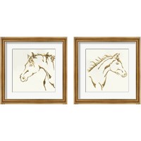 Framed 'Gilded Horse 2 Piece Framed Art Print Set' border=