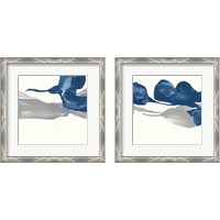 Framed 'Sapphire and Gray 2 Piece Framed Art Print Set' border=