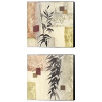 Framed 'Textured Bamboo 2 Piece Canvas Print Set' border=