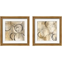 Framed 'Circle in a Square 2 Piece Framed Art Print Set' border=