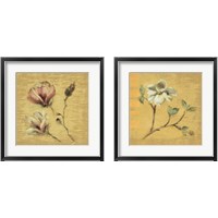 Framed 'Flower on Gold 2 Piece Framed Art Print Set' border=