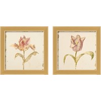 Framed 'Vintage Tulip 2 Piece Framed Art Print Set' border=