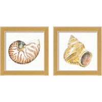 Framed 'Golden Treasures on White 2 Piece Framed Art Print Set' border=