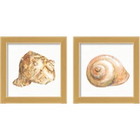 Framed 'Golden Treasures on White 2 Piece Framed Art Print Set' border=