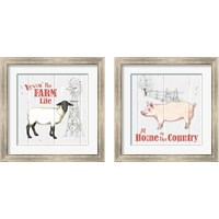 Framed 'Farm to Table 2 Piece Framed Art Print Set' border=