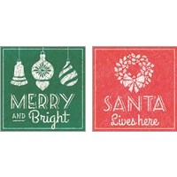 Framed 'Christmas 2 Piece Art Print Set' border=