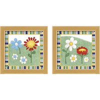 Framed 'Americana Garden With Border 2 Piece Framed Art Print Set' border=