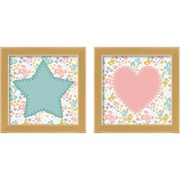 Framed 'Baby Quilt Gold 2 Piece Framed Art Print Set' border=