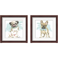 Framed 'Glamour Pups 2 Piece Framed Art Print Set' border=