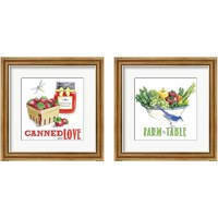 Framed 'Fresh From The Garden 2 Piece Framed Art Print Set' border=