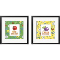 Framed 'Fresh From the Garden 2 Piece Framed Art Print Set' border=