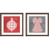 Framed 'Nordic Holiday 2 Piece Framed Art Print Set' border=