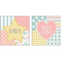 Framed 'Baby Quilt 2 Piece Art Print Set' border=