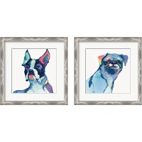 Framed 'Dog Watercolor 2 Piece Framed Art Print Set' border=