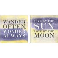 Framed 'Live in Yellow 2 Piece Art Print Set' border=