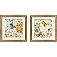 Framed 'Butterfly in Flight 2 Piece Framed Art Print Set' border=