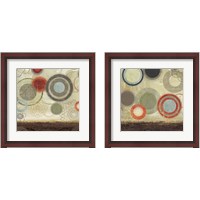 Framed 'Circles 2 Piece Framed Art Print Set' border=