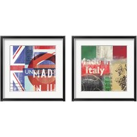 Framed Abstract Countries  2 Piece Framed Art Print Set